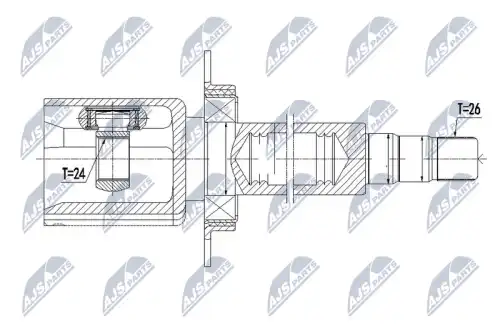 Шрус наружный volvo s60ii/v60 1.5/1.6 t3/t4 15- /правatm/ NTY NPW-VV-091