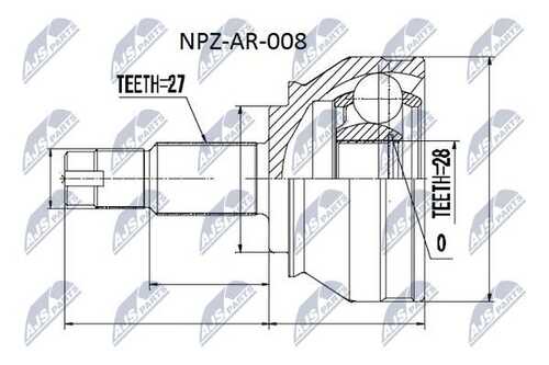Шрус NTY NPZ-AR-008