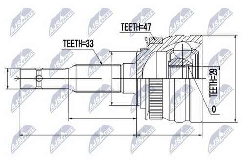 Шруc наружний daewoo espero nexia dohc 95- lanos dohc nubira i ii 1.6 leganza NTY NPZ-DW-004
