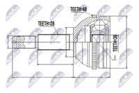 Шруc наружний ford transit 2.0di/tdci 03-06 /+abs48/ NTY NPZ-FR-035
