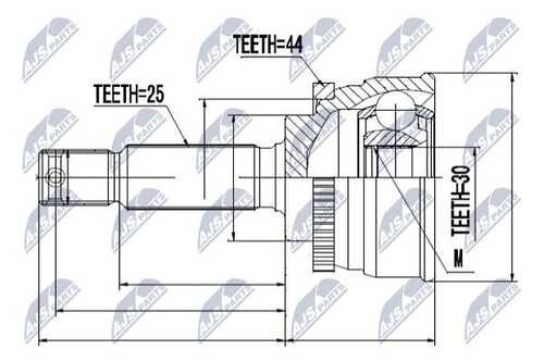 Шруc наружний hyundai matrix 1.6 01- NTY NPZ-HY-532