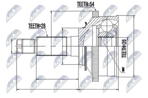 Шруc наружний kia carnival 99- /+abs54/ NTY NPZ-KA-310