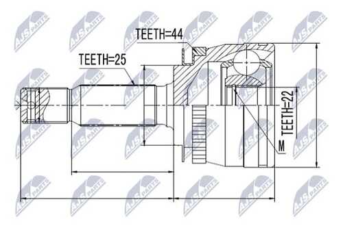 Шруc наружний kia cerato 1.6 04-09 NTY NPZ-KA-312