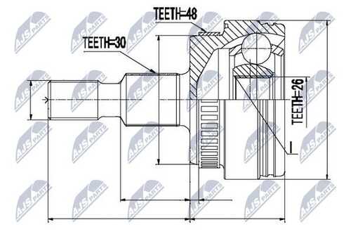 Шруc наружний mercedes ml 320 98- /+abs48/ NTY NPZ-ME-009