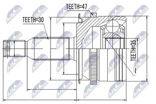 Шруc наружний mitsubishi pajero sport kh8w 08- NTY NPZ-MS-006