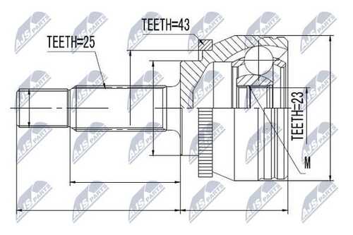 Шруc наружний mitsubishi space star carisma gdi 95- /+abs43/ NTY NPZ-MS-052