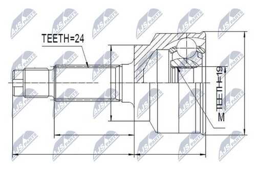 Шруc наружний mazda 121 da/db 1.1-1.4 87-96 demio 98-02 kia pride 1.3 95.05- NTY NPZ-MZ-015