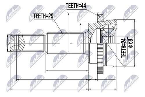 Шруc наружний nissan x-trail t30 01-задний murano 02-14 /зад NTY NPZ-NS-067