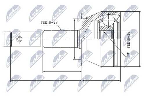 Шруc наружний nissan navara d40 /atm/ 05- pathfinder r51 /atm/ 05- NTY NPZ-NS-085