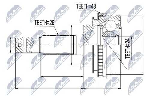 Шруc наружний NTY NPZ-TY-001