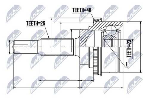 Шруc наружний toyota highlander 00-07 le NTY NPZ-TY-075