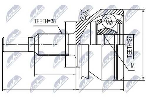 Шрус наружн. к-кт vw t5 1.9td2.0 03- NTY NPZ-VW-032