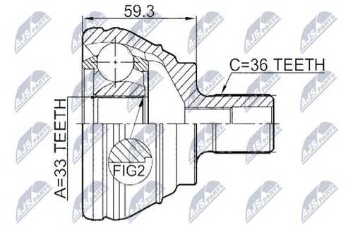 Шруc наружний vw golf vii dsg 12- passat NTY NPZ-VW-039