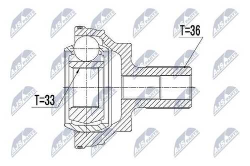 Шрус наружн. к-кт vw 4motion golf v/vi/vii passat 05- tiguan 07- audi a3 quattro 04- q3 quattro NTY NPZ-VW-043
