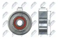Ролик ручейкового ремня chrysler voyager ii китай NTY RNK-CH-027