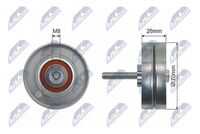 Ролик mazda 3 6 cx-7 mpv ii mx-5 iii mx-5 iv mx-5 rf targa 1.5-2.5 01.02- NTY RNK-MZ-014