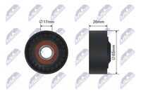 Ролик nissan micra k12 1.5dci note e11 1.5dci 2005.09- NTY RNK-NS-032
