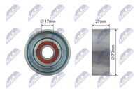 Ролик mercedes c t-model (s204) c (w204) cls (c218) cls shooting brake (x218) e (a207) e (a238) NTY RNK-NS-037