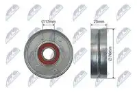 Ролик ручейкового ремня audi 80 a4 a6 a8 allroad cabriolet coupe skoda superb i vw passat 2 NTY RNK-VW-008