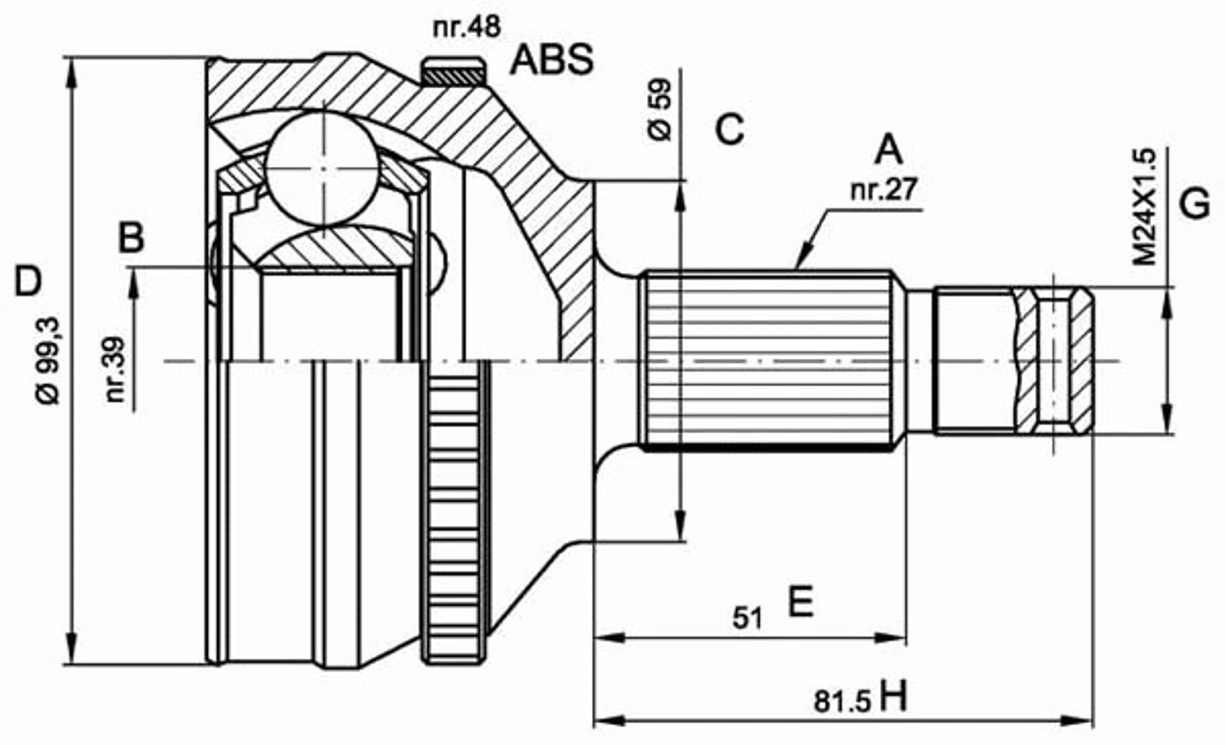 CVJ5222.10 OPENPARTS ШРУС