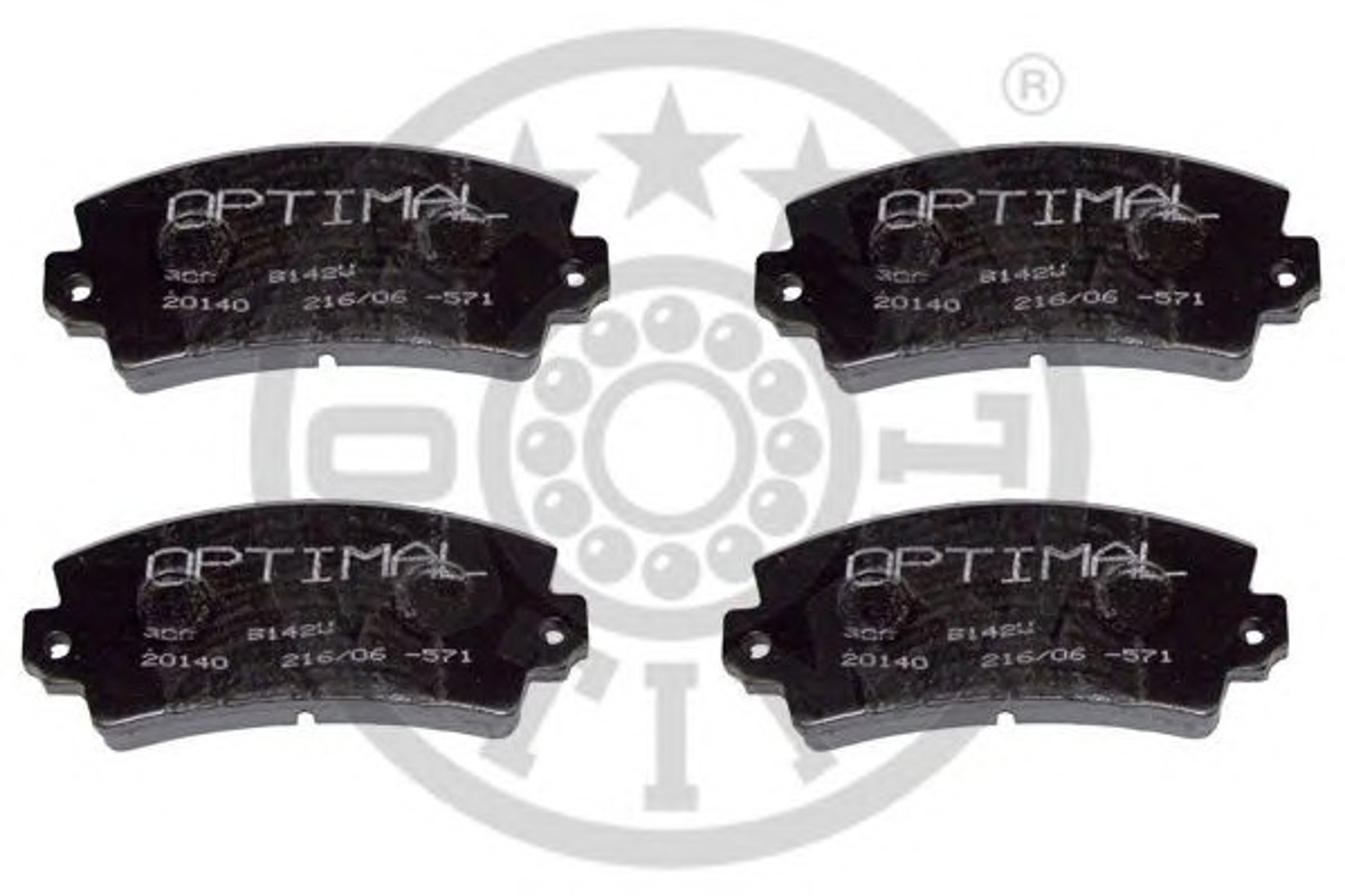 9142V OPTIMAL Колодки тормозные дисковые