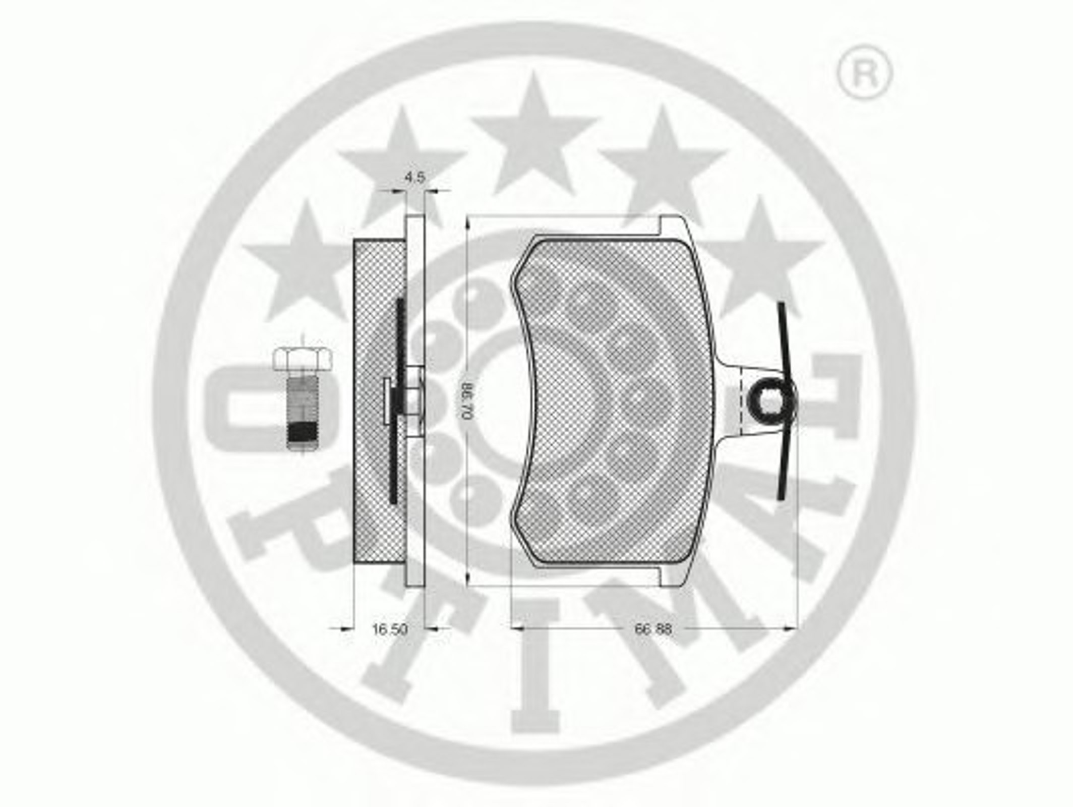 9272/15,5 OPTIMAL Колодки тормозные дисковые