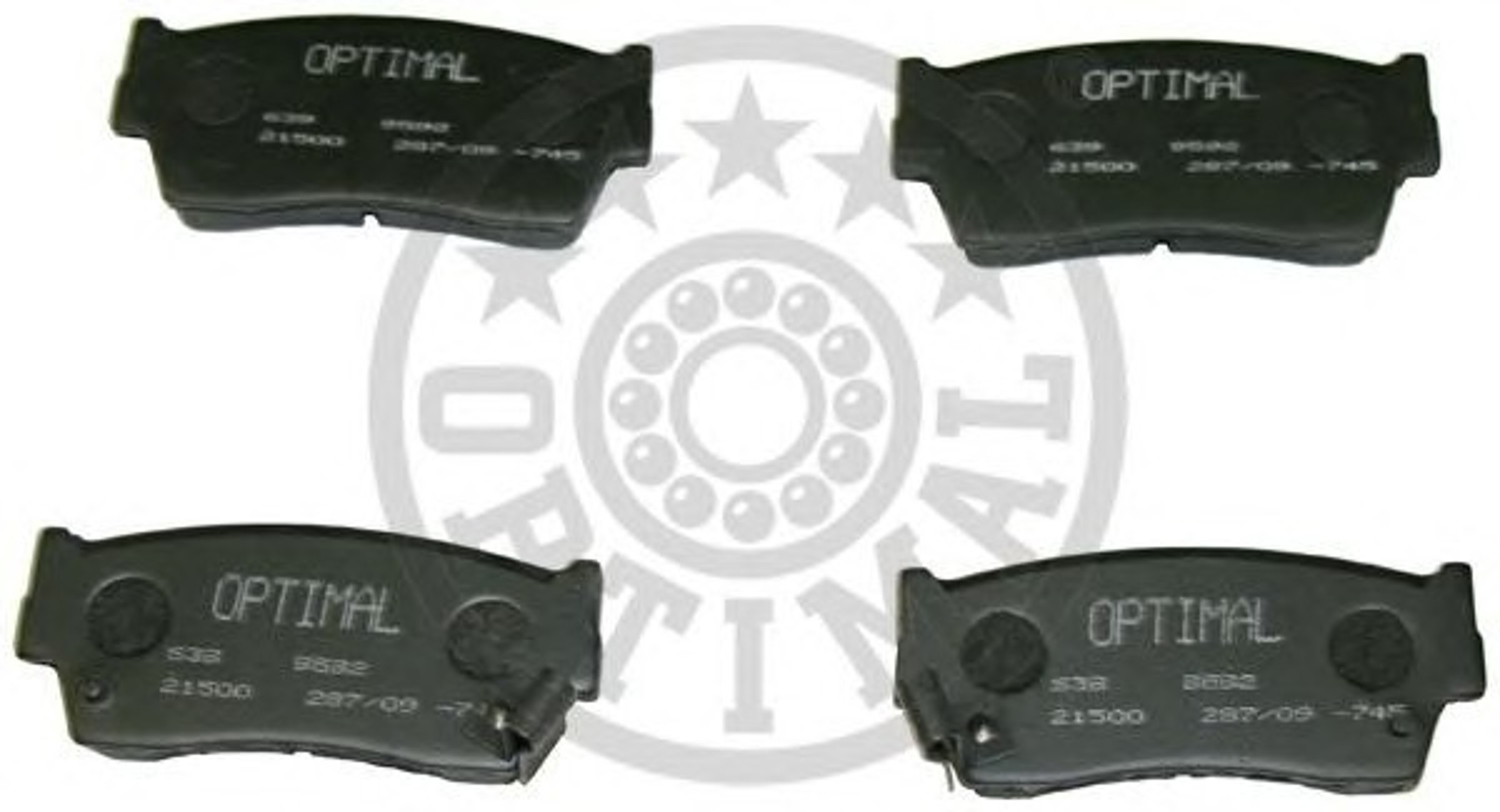 Комплект тормозных колодок дисковый тормоз OPTIMAL 9592