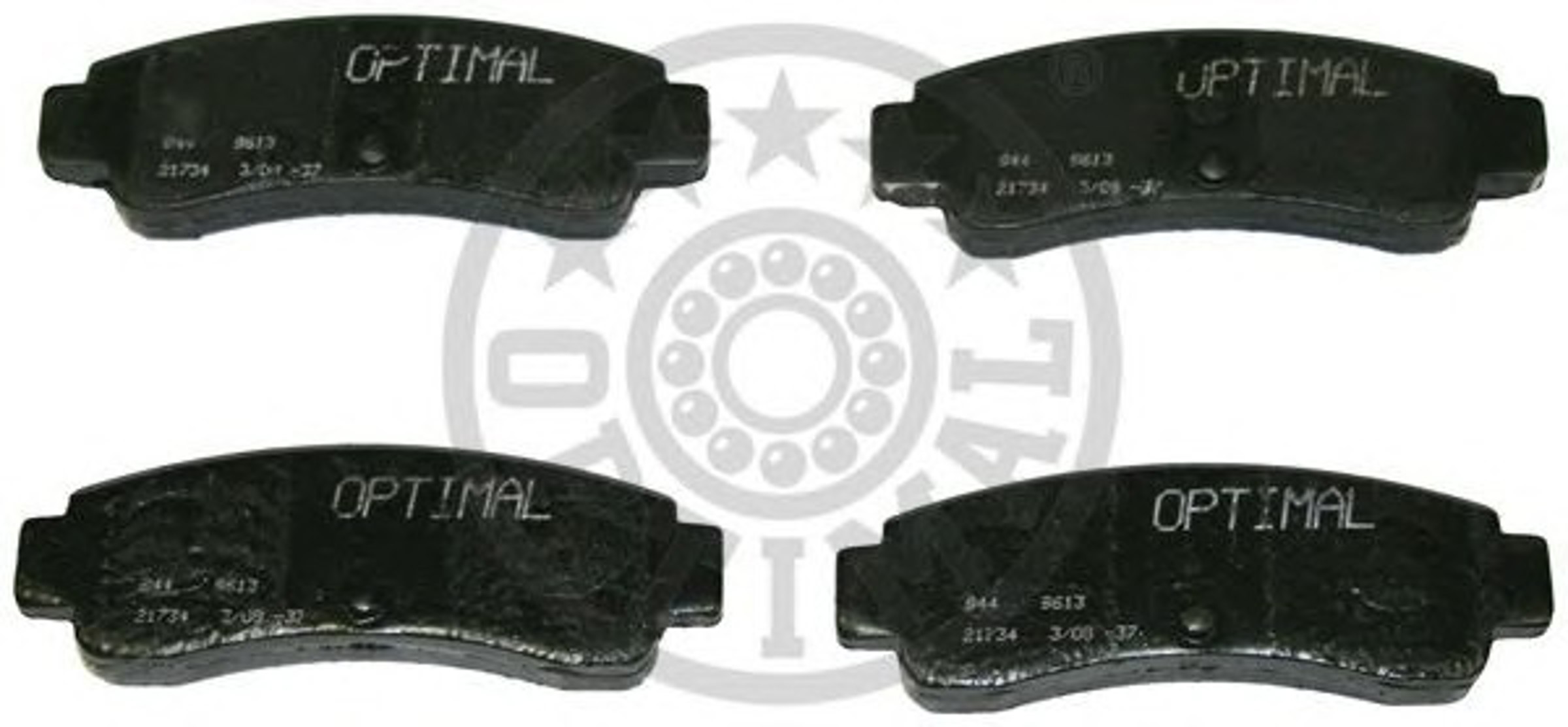 Комплект тормозных колодок дисковый тормоз OPTIMAL 9613