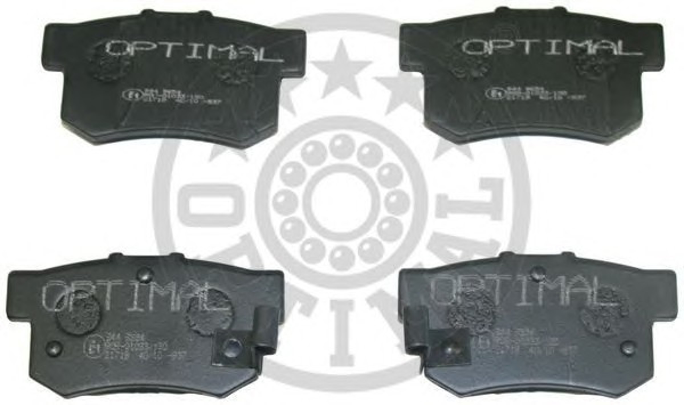 Комплект тормозных колодок дисковый тормоз OPTIMAL 9654