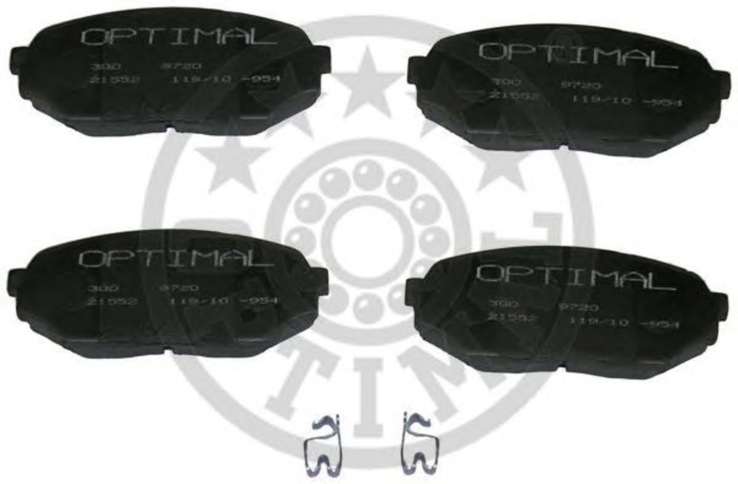 Колодки тормозные дисковые OPTIMAL 9720