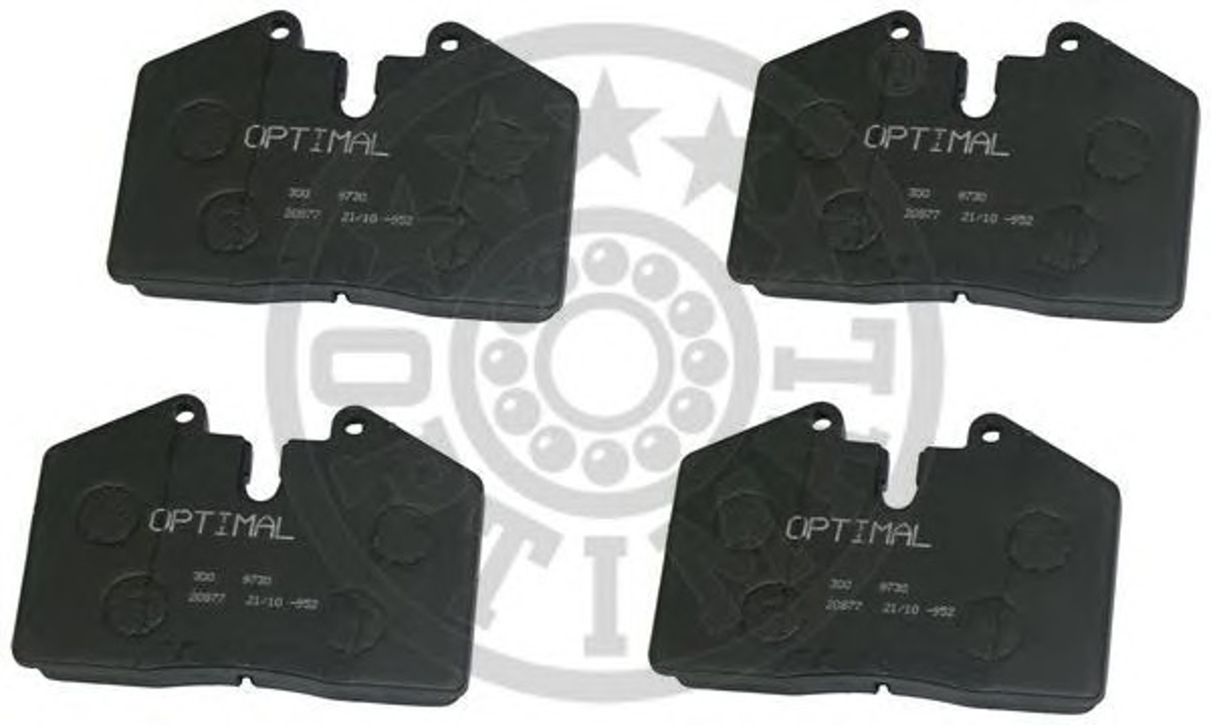 Комплект тормозных колодок дисковый тормоз OPTIMAL 9730