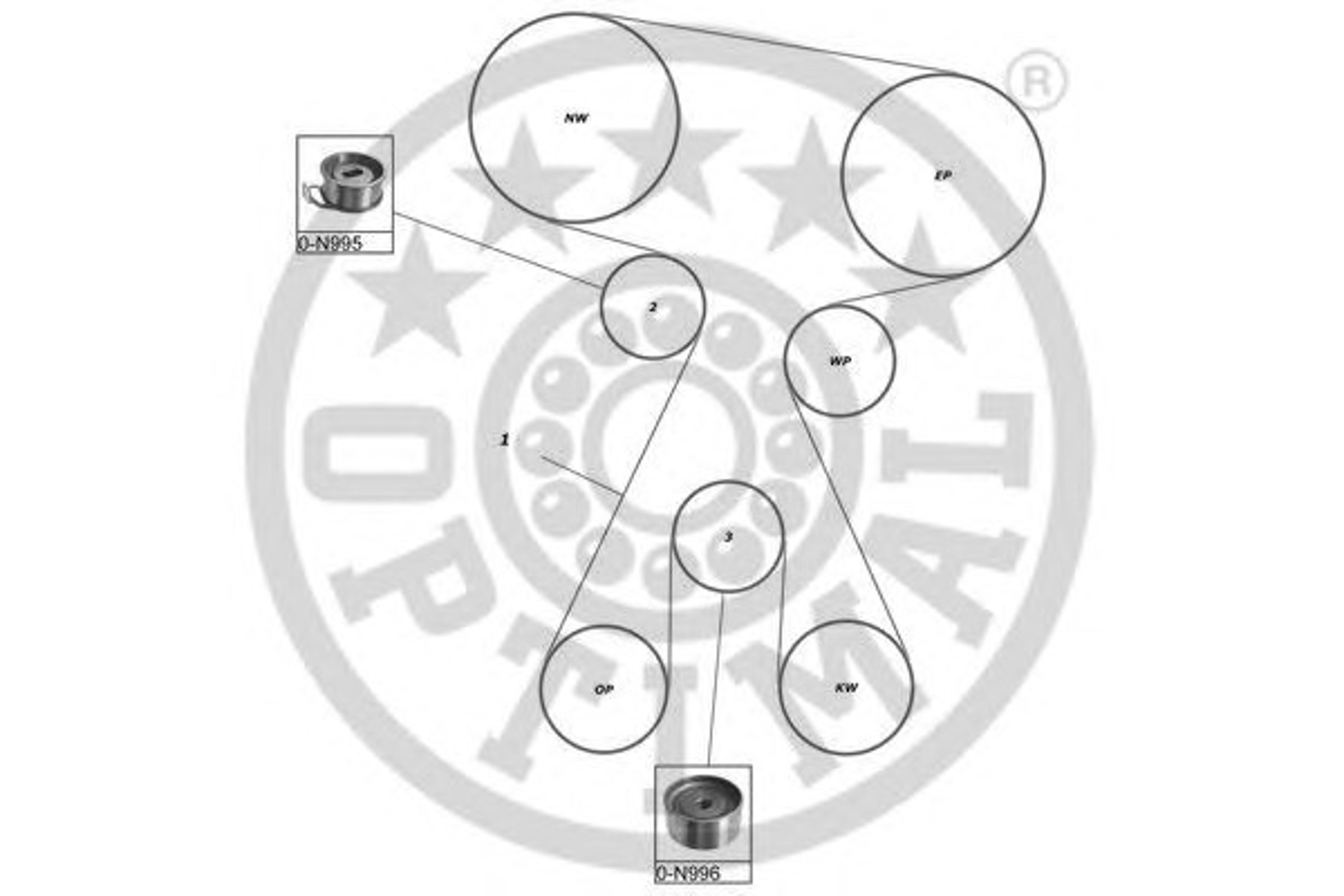 Комплект грм OPTIMAL SK-1062