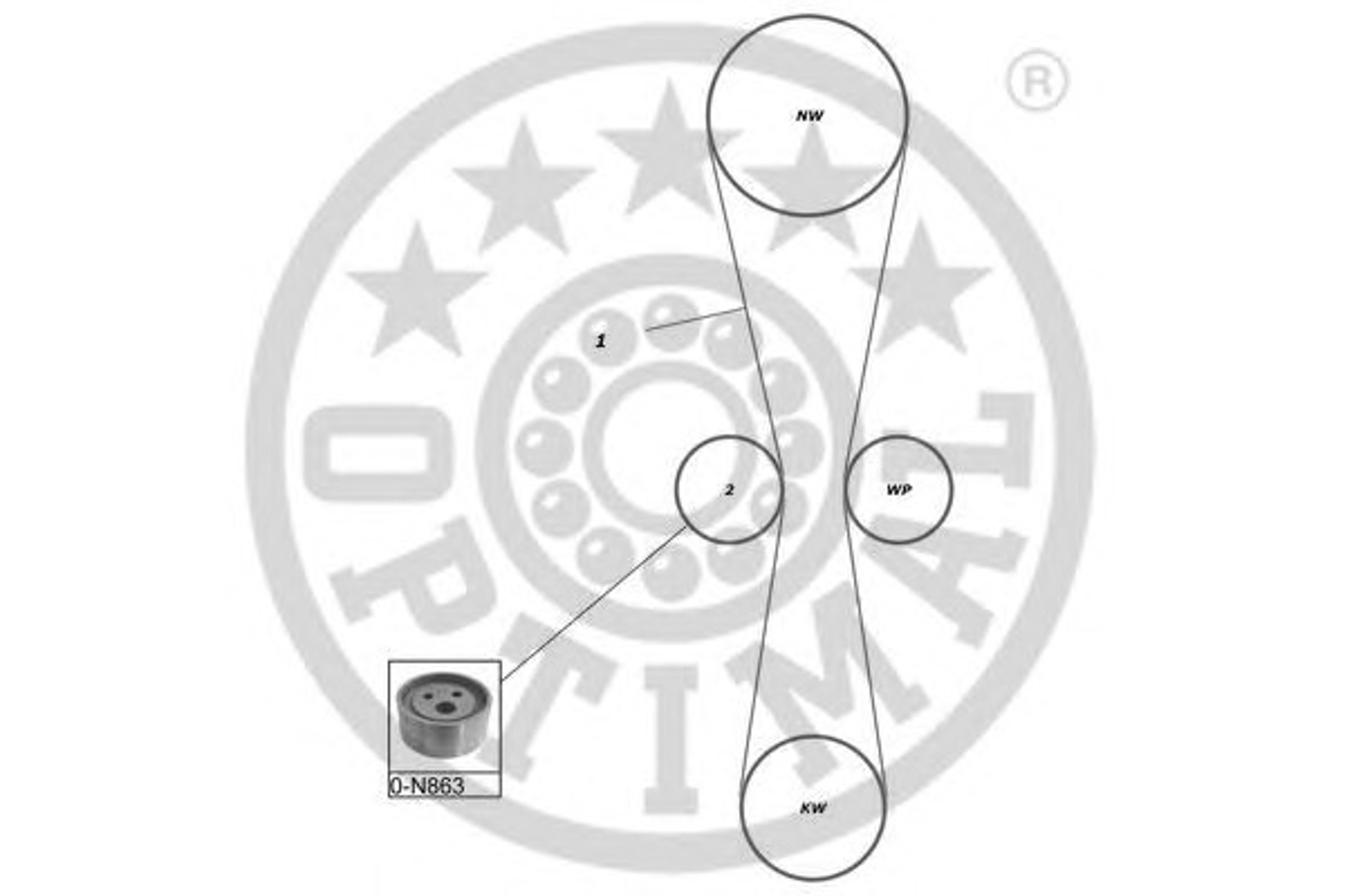 Комплект грм OPTIMAL SK-1081
