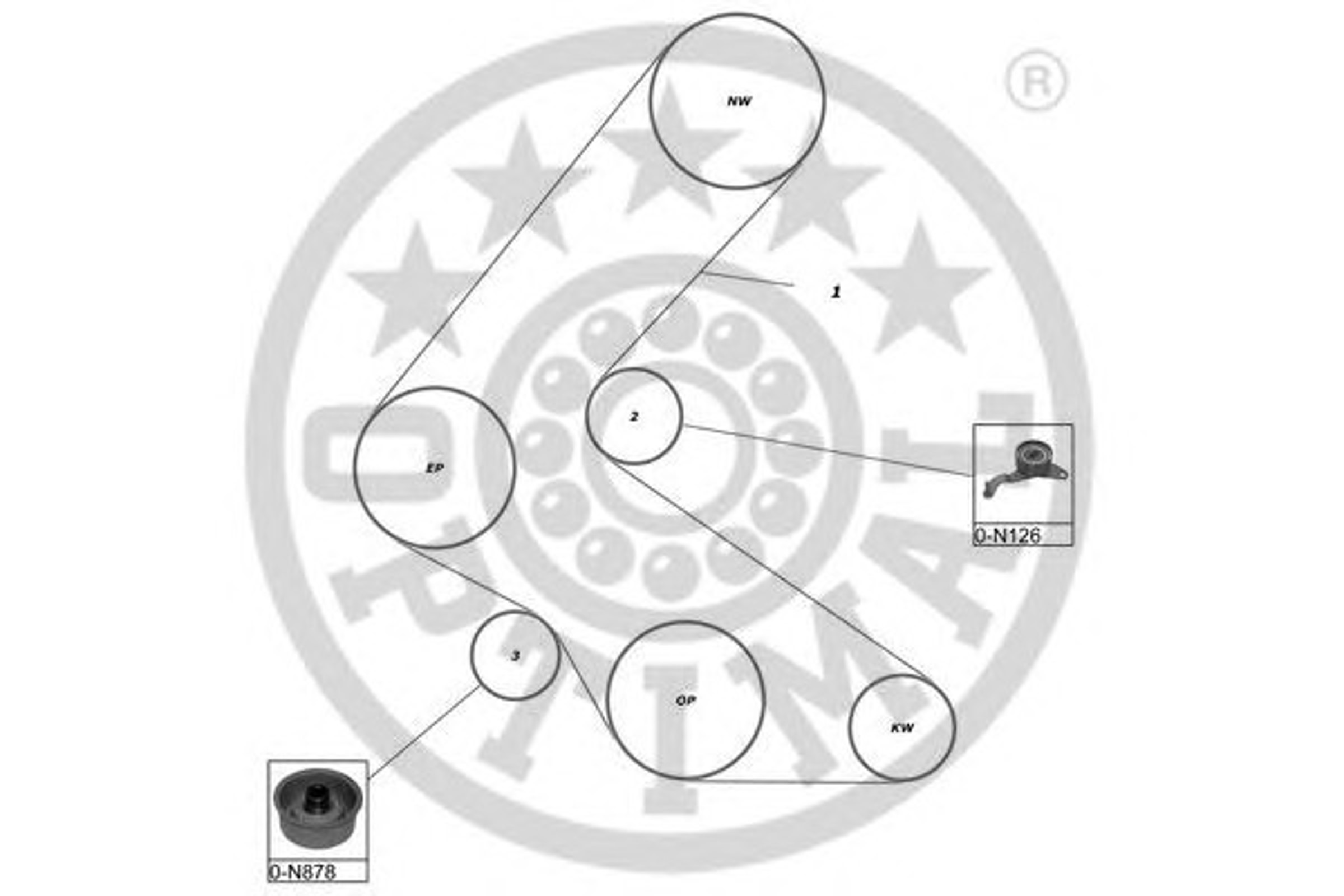 Комплект грм OPTIMAL SK-1168