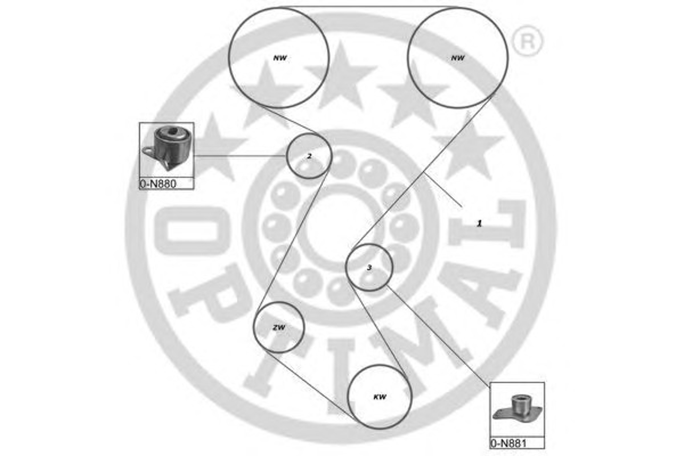 Комплект грм OPTIMAL SK-1171