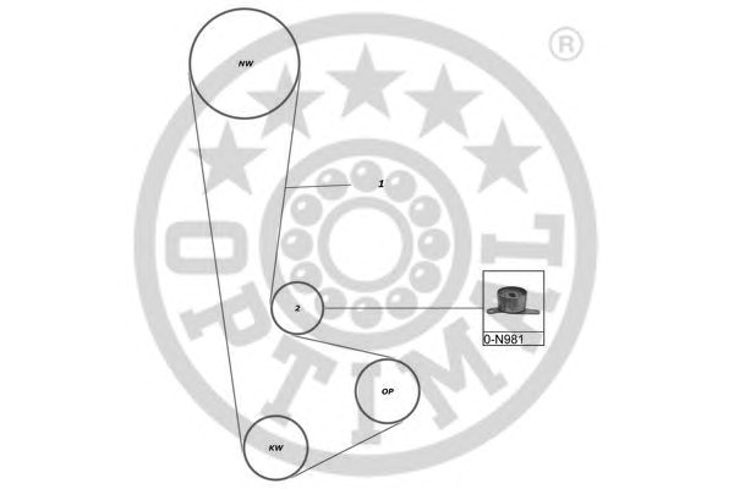 Комплект грм OPTIMAL SK-1216