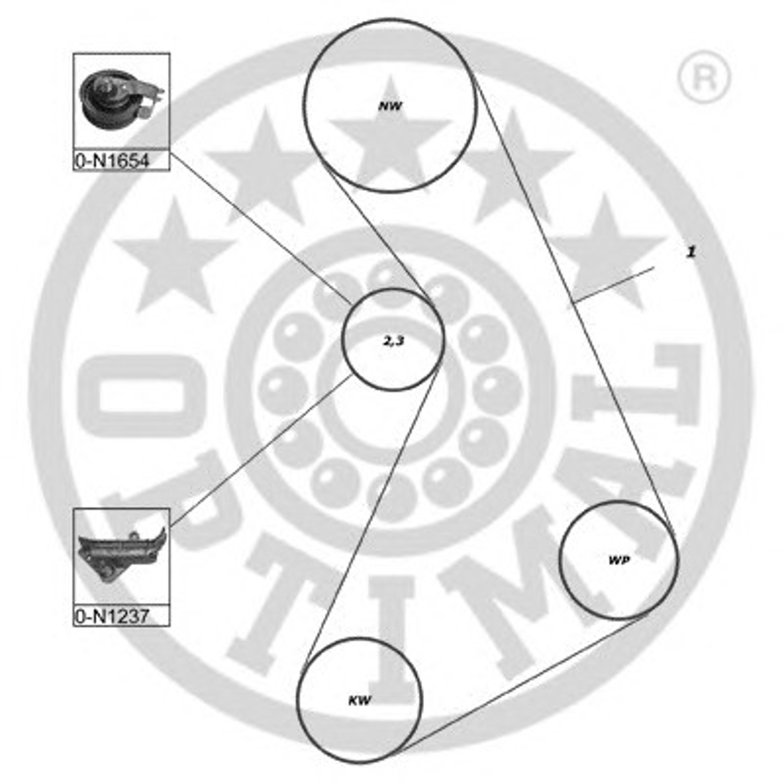 SK-1337 OPTIMAL Комплект ГРМ