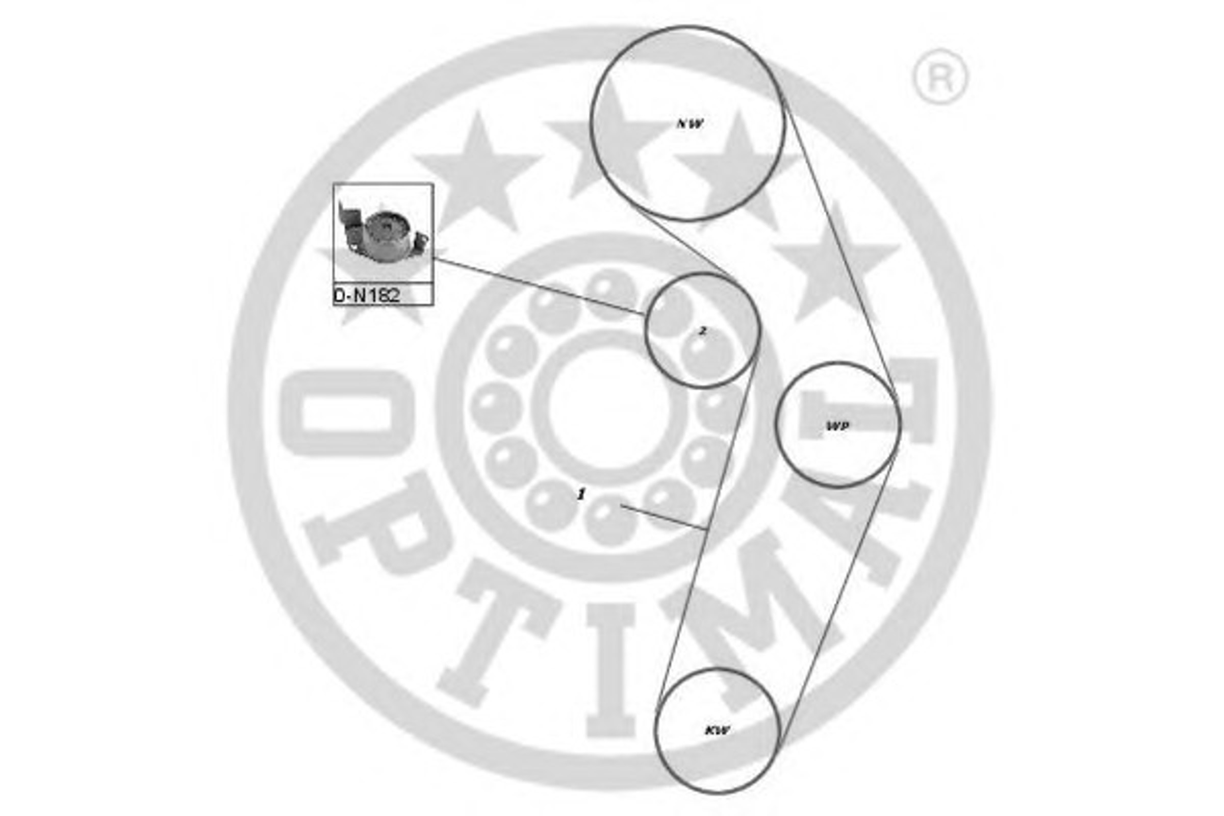 Комплект грм OPTIMAL SK-1458