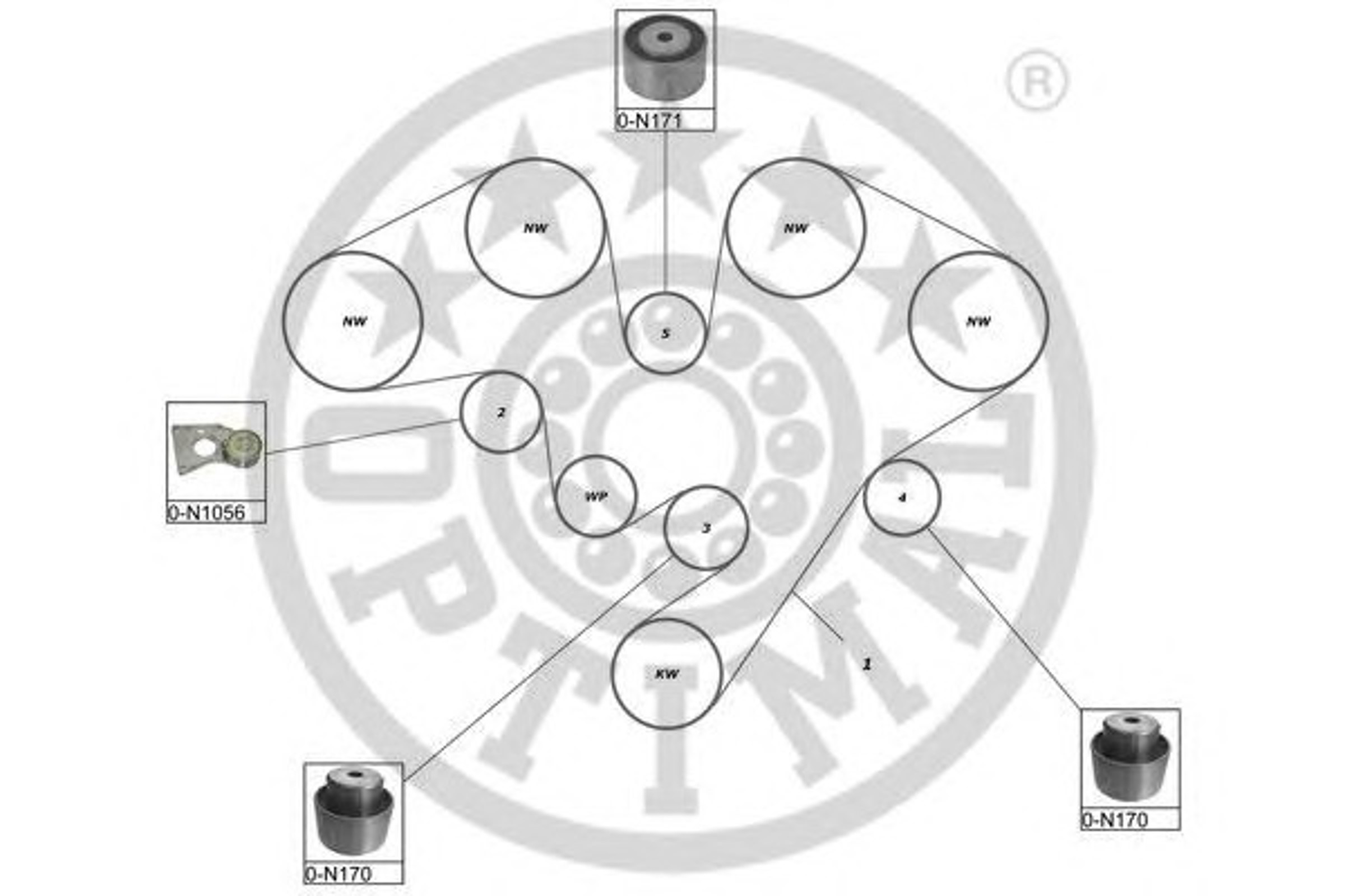 Комплект грм OPTIMAL SK-1483