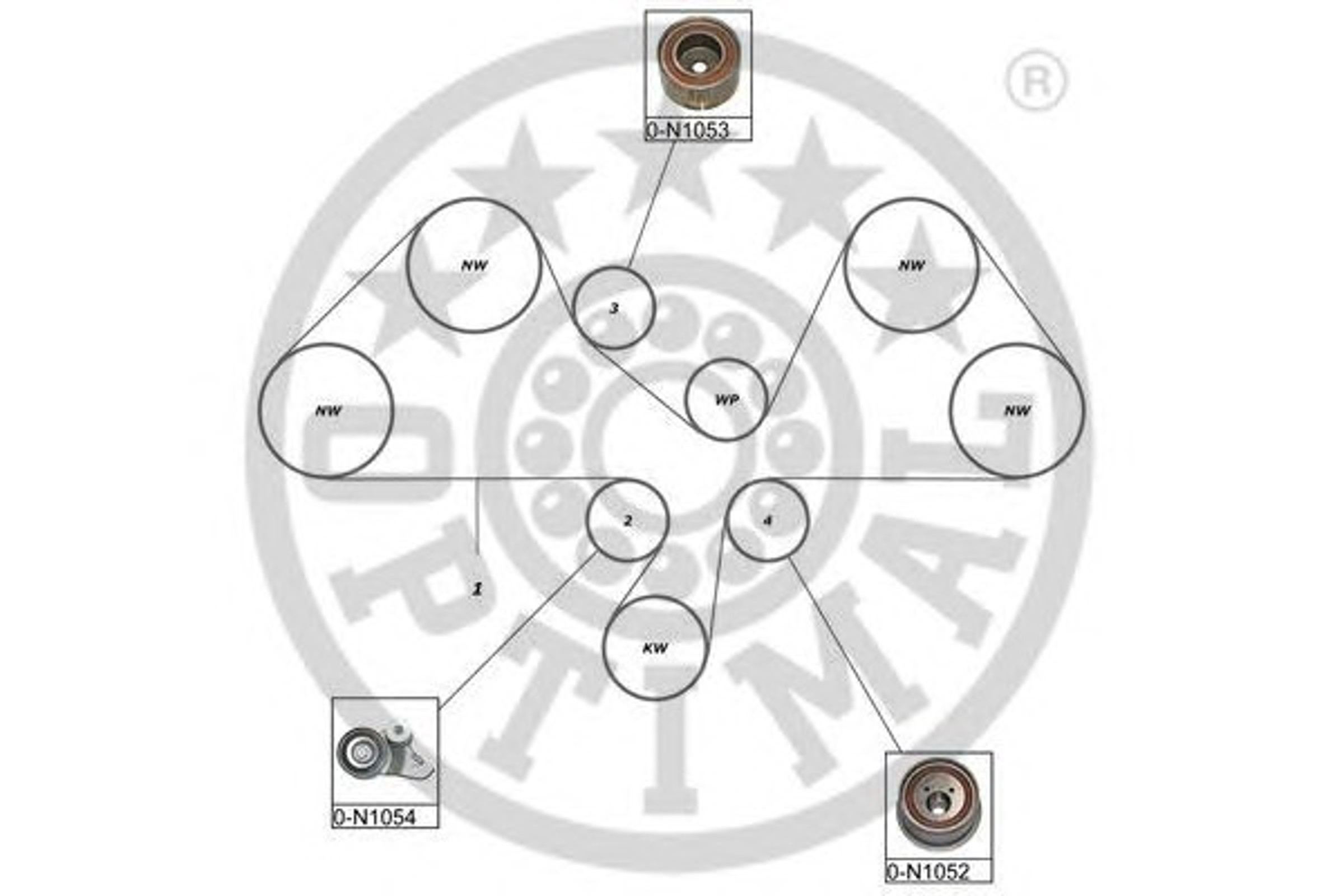 Комплект ремня грм OPTIMAL SK-1538