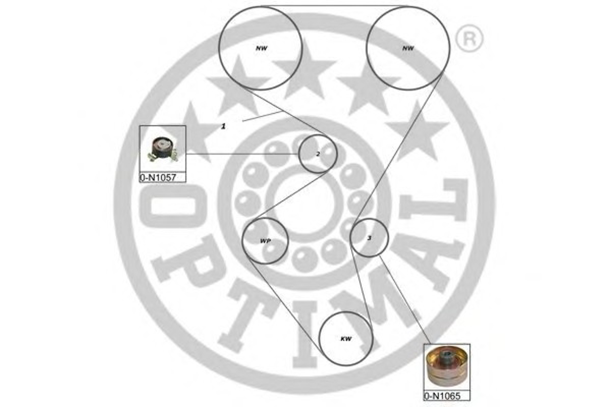 Комплект грм OPTIMAL SK-1596