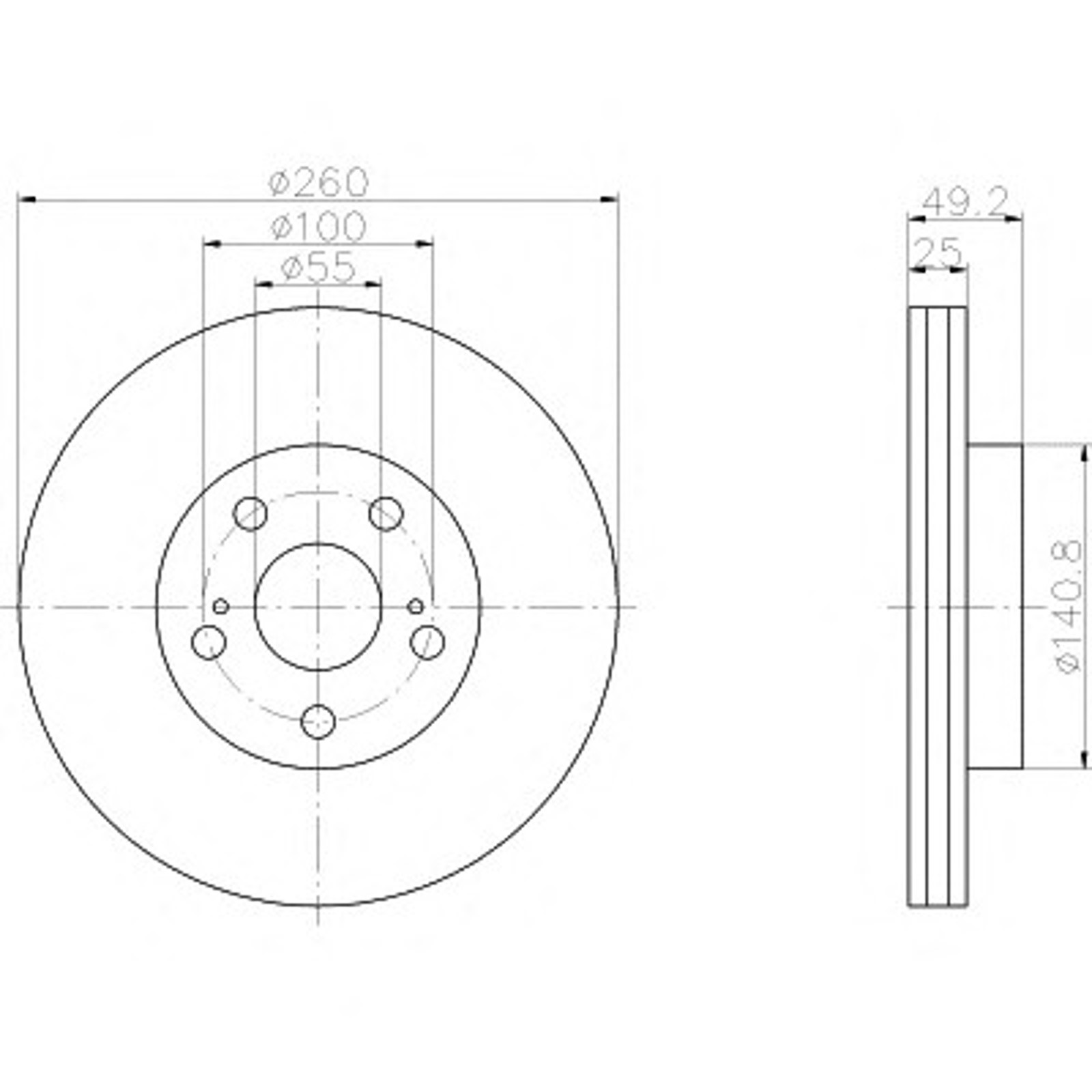 Диск тормозной HELLA/BEHR/PAGID 50256