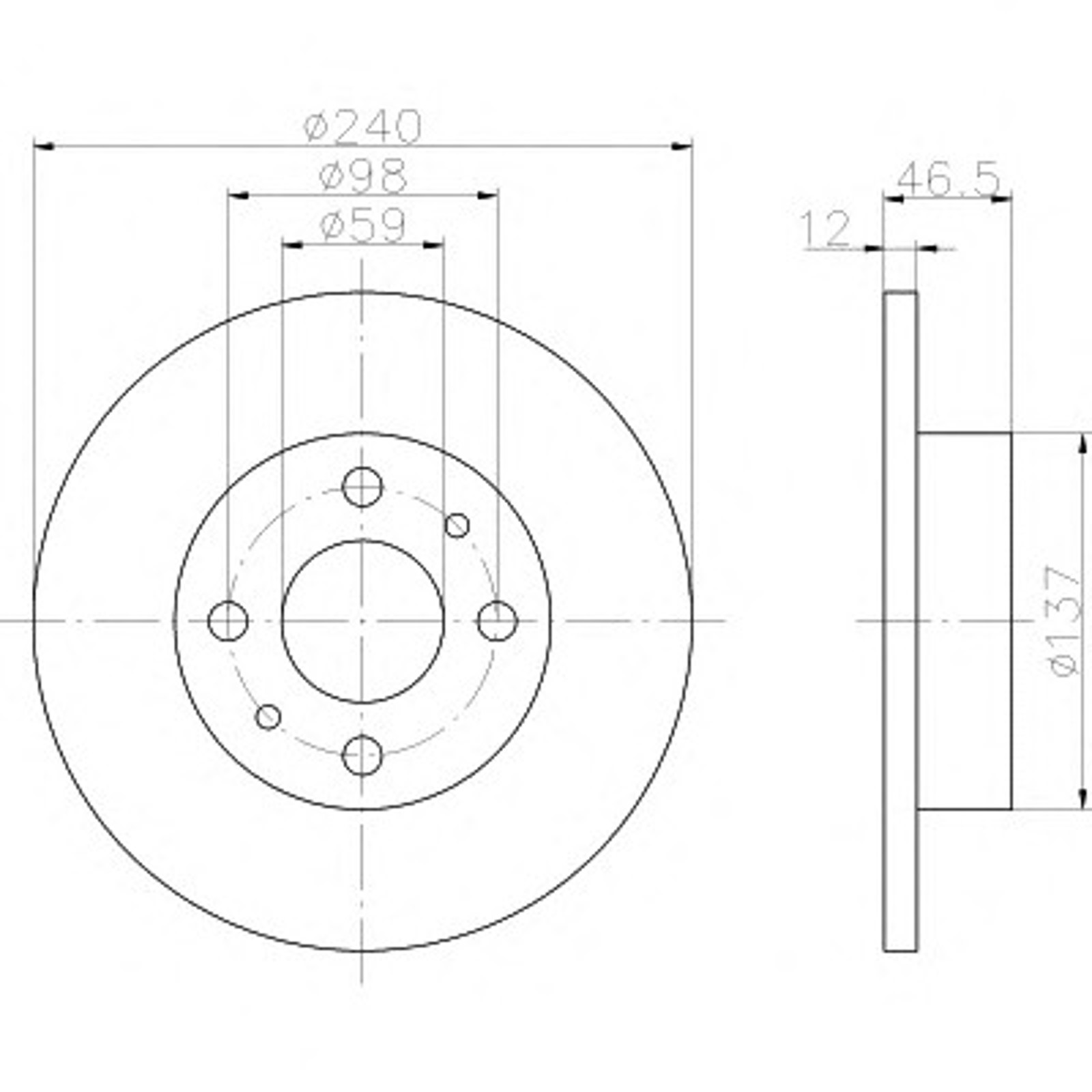 Диск тормозной HELLA/BEHR/PAGID 50908