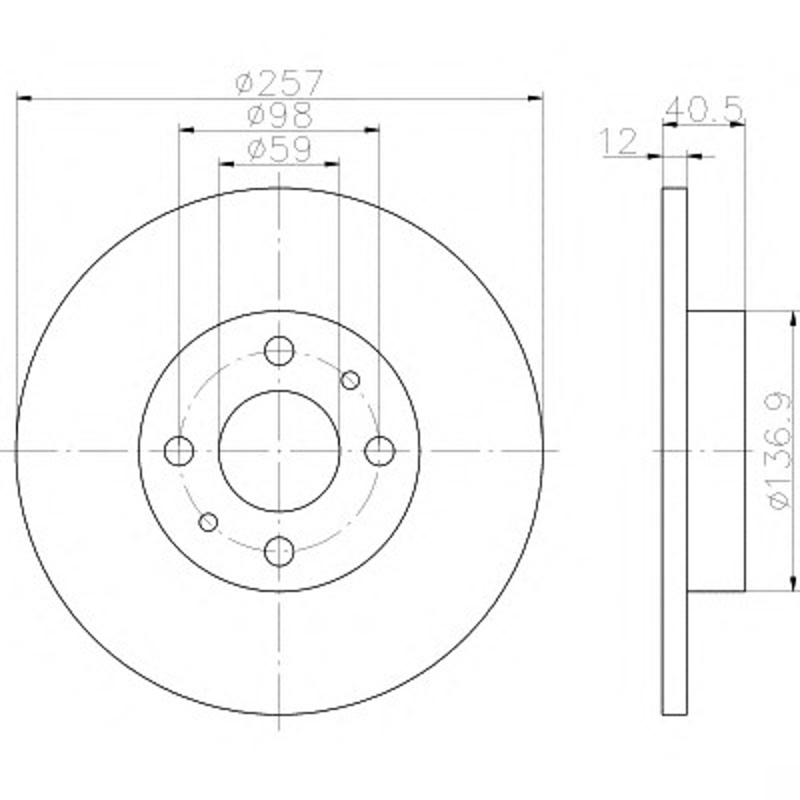 Диск тормозной HELLA/BEHR/PAGID 50910