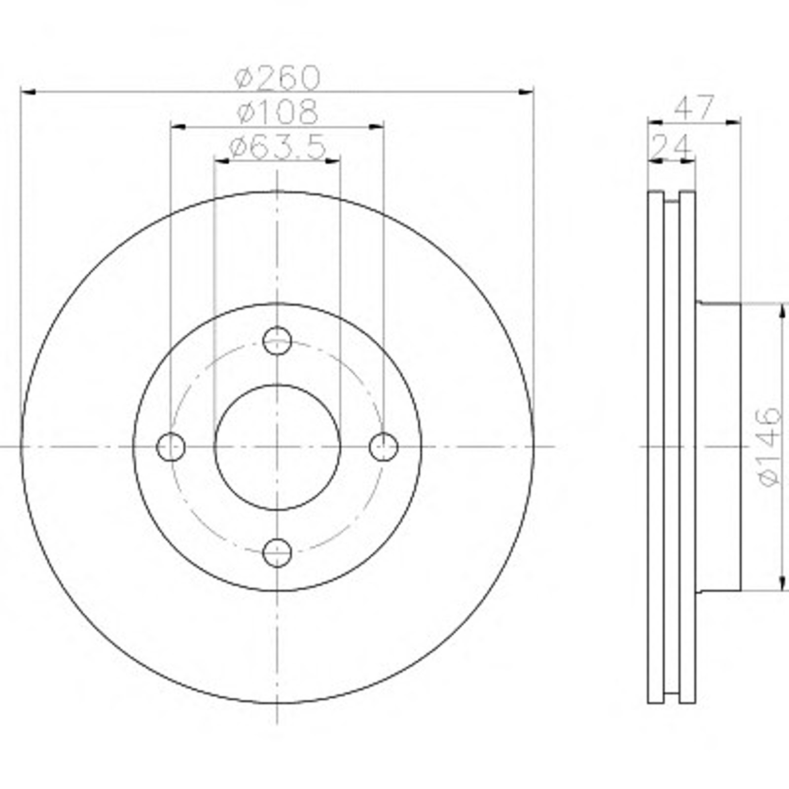 Диск тормозной HELLA/BEHR/PAGID 51026