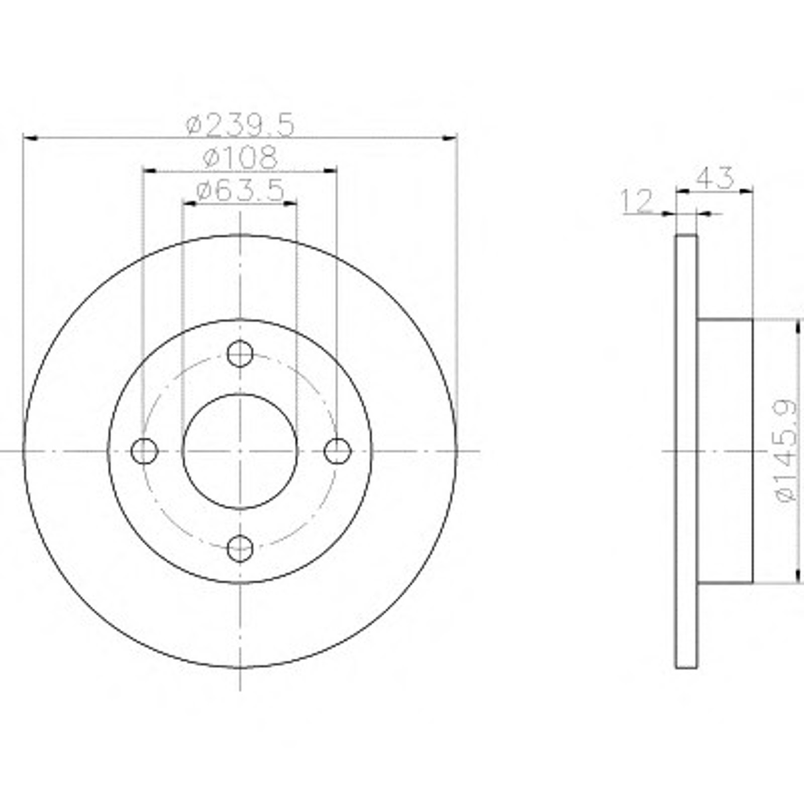 Диск тормозной HELLA/BEHR/PAGID 51034
