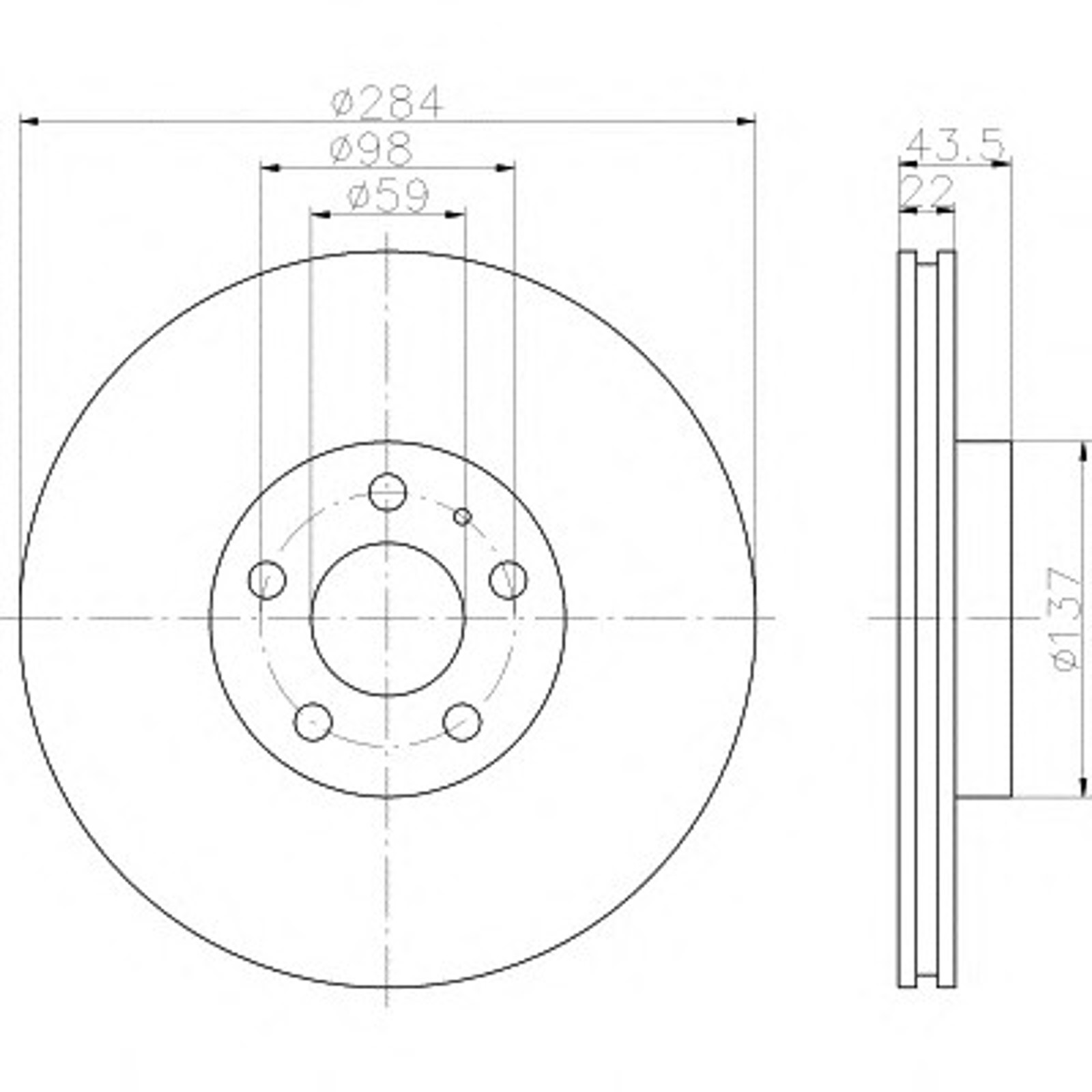 Диск тормозной HELLA/BEHR/PAGID 51809