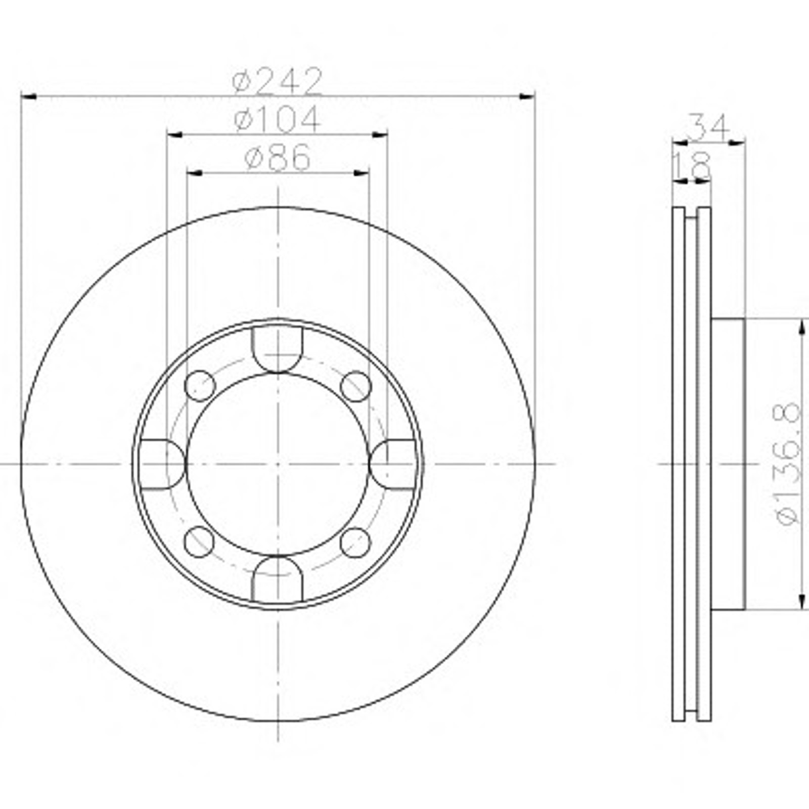 Диск тормозной HELLA/BEHR/PAGID 52207