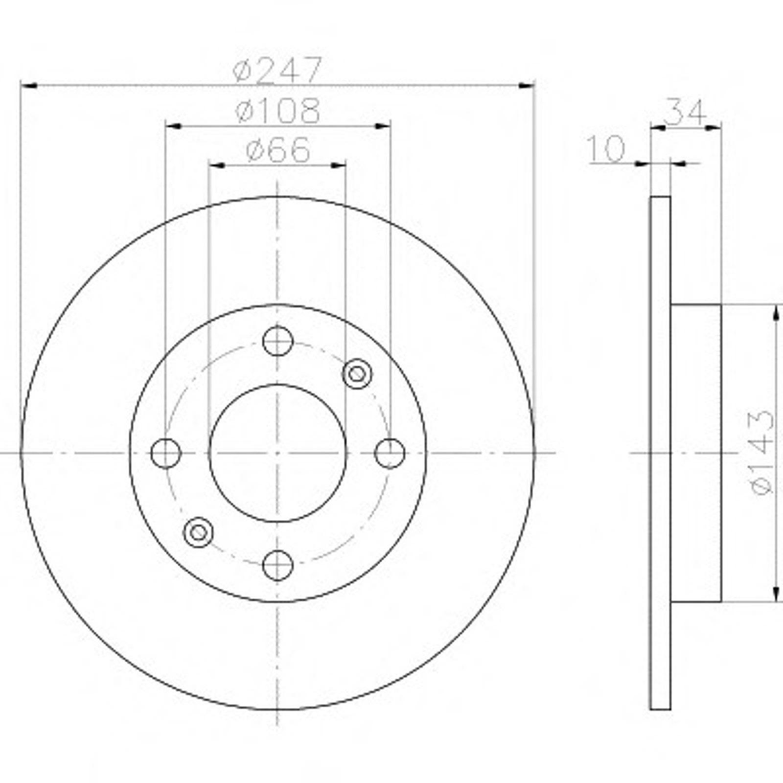 Диск тормозной HELLA/BEHR/PAGID 52505