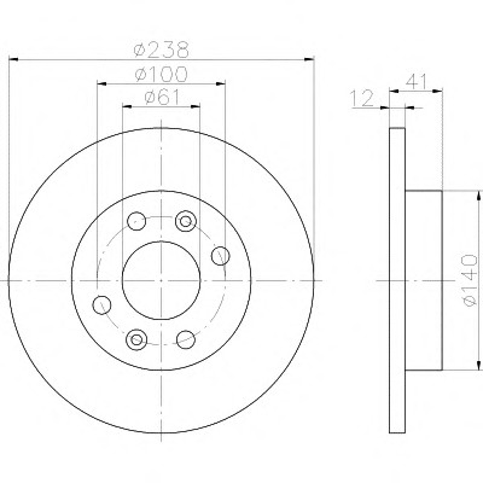 Диск тормозной HELLA/BEHR/PAGID 52803